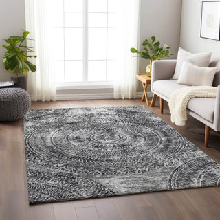 Piper Looms Mayfield Medallion AMF113 Gray Machine Washable Area Rug Lifestyle Image Feature