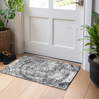 Piper Looms Mayfield Medallion AMF113 Gray Machine Washable Area Rug Scatter Lifestyle Image Feature