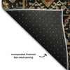 Piper Looms Mayfield Global AMF1130 Black Machine Washable Area Rug Backing Image