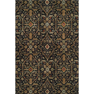 Piper Looms Mayfield Global AMF1130 Black Machine Washable Area Rug main image
