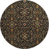 Piper Looms Mayfield Global AMF1130 Black Machine Washable Area Rug Round Main Image
