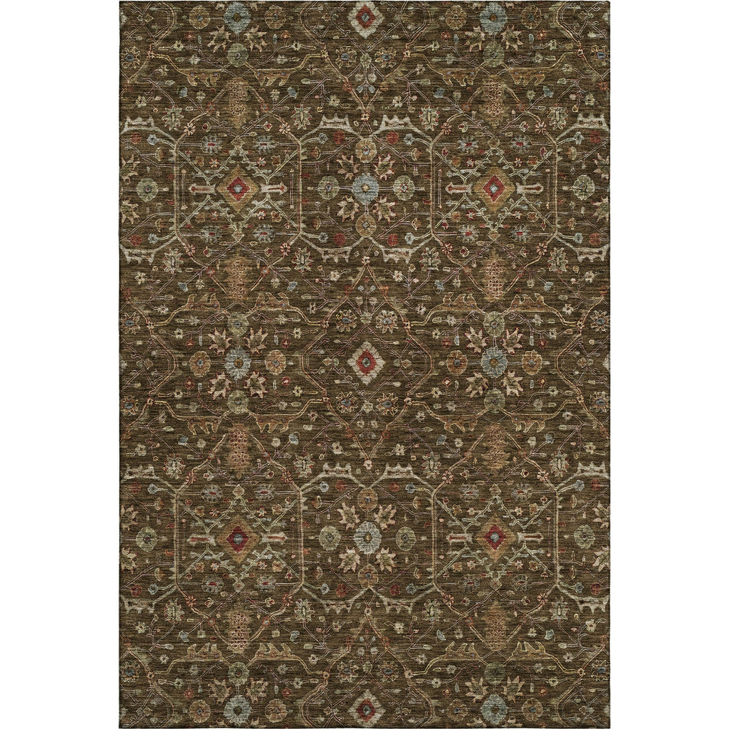 Piper Looms Mayfield Global AMF1130 Chocolate Machine Washable Area Rug main image