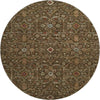 Piper Looms Mayfield Global AMF1130 Chocolate Machine Washable Area Rug Round Main Image