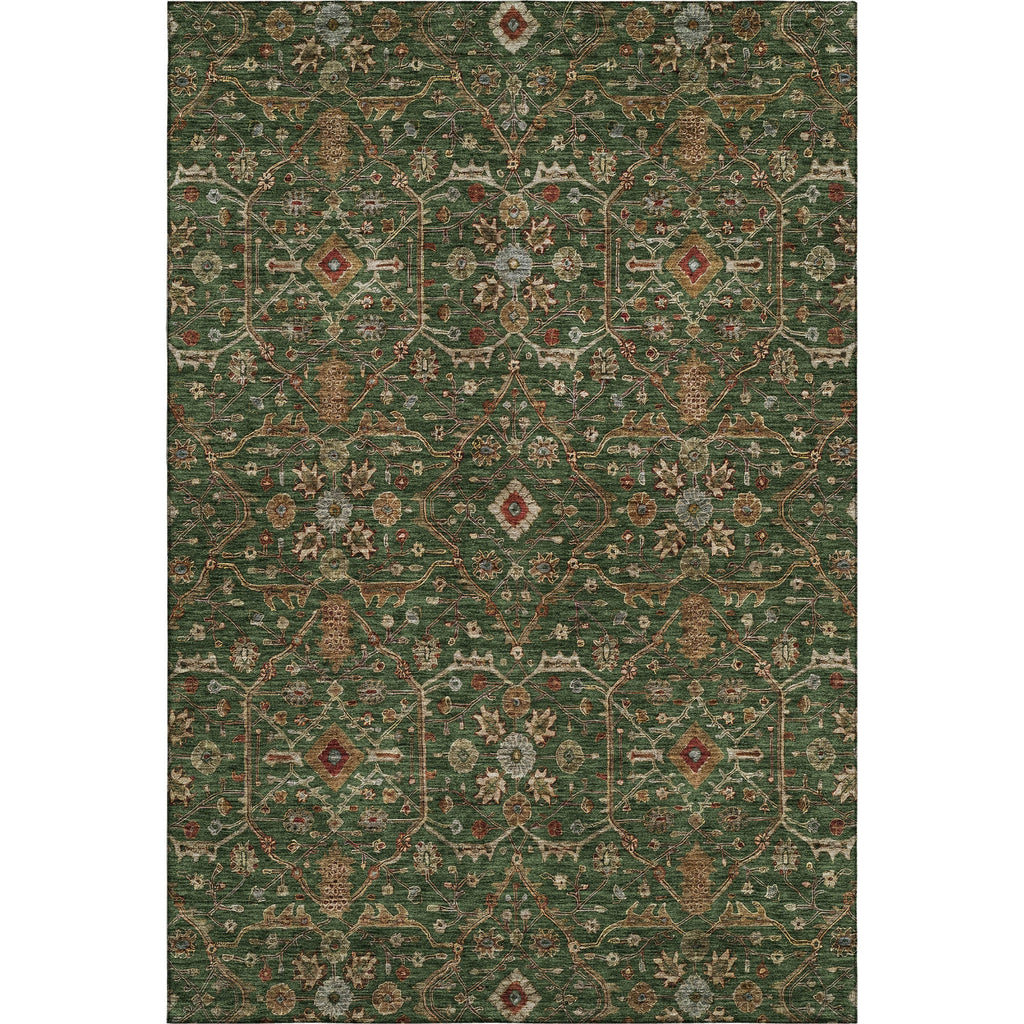Piper Looms Mayfield Global AMF1130 Emerald Machine Washable Area Rug main image