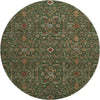 Piper Looms Mayfield Global AMF1130 Emerald Machine Washable Area Rug Round Main Image
