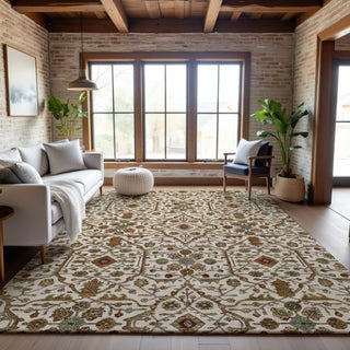 Piper Looms Mayfield Global AMF1130 Ivory Machine Washable Area Rug Lifestyle Image Feature