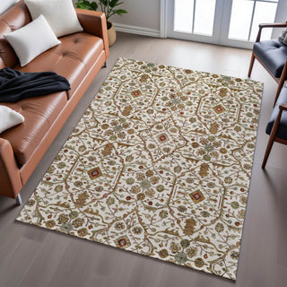 Piper Looms Mayfield Global AMF1130 Ivory Machine Washable Area Rug Lifestyle Image Feature