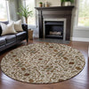 Piper Looms Mayfield Global AMF1130 Ivory Machine Washable Area Rug Round Lifestyle Image Feature