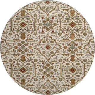 Piper Looms Mayfield Global AMF1130 Ivory Machine Washable Area Rug Round Main Image