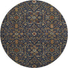 Piper Looms Mayfield Global AMF1130 Navy Machine Washable Area Rug Round Main Image