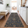 Piper Looms Mayfield Global AMF1130 Navy Machine Washable Area Rug Runner Lifestyle Image Feature