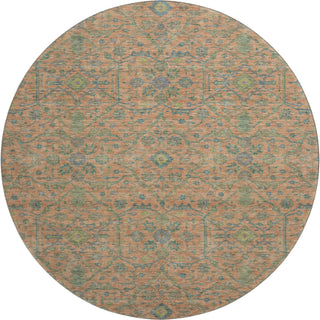 Piper Looms Mayfield Global AMF1131 Coral Machine Washable Area Rug Round Main Image
