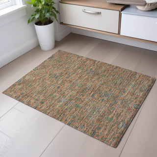 Piper Looms Mayfield Global AMF1131 Coral Machine Washable Area Rug Scatter Lifestyle Image Feature