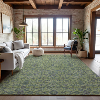 Piper Looms Mayfield Global AMF1131 Lime Machine Washable Area Rug Lifestyle Image Feature
