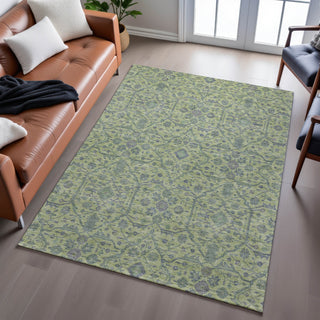 Piper Looms Mayfield Global AMF1131 Lime Machine Washable Area Rug Lifestyle Image Feature