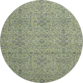 Piper Looms Mayfield Global AMF1131 Lime Machine Washable Area Rug Round Main Image