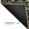 Piper Looms Mayfield Global AMF1132 Black Machine Washable Area Rug Backing Image