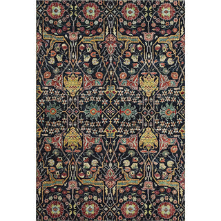 Piper Looms Mayfield Global AMF1132 Black Machine Washable Area Rug main image