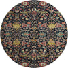 Piper Looms Mayfield Global AMF1132 Black Machine Washable Area Rug Round Main Image