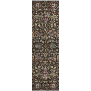 Piper Looms Mayfield Global AMF1132 Chocolate Machine Washable Area Rug Runner Main Image