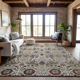 Piper Looms Mayfield Global AMF1132 Ivory Machine Washable Area Rug Lifestyle Image Feature