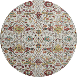 Piper Looms Mayfield Global AMF1132 Ivory Machine Washable Area Rug Round Main Image