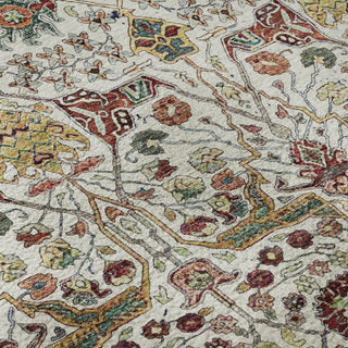 Piper Looms Mayfield Global AMF1132 Ivory Machine Washable Area Rug Swatch Image