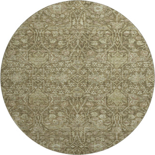Piper Looms Mayfield Global AMF1133 Brown Machine Washable Area Rug Round Main Image