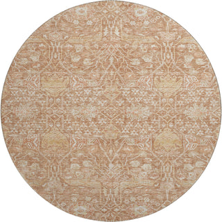 Piper Looms Mayfield Global AMF1133 Coral Machine Washable Area Rug Round Main Image
