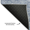 Piper Looms Mayfield Global AMF1133 Denim Machine Washable Area Rug Backing Image