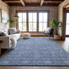 Piper Looms Mayfield Global AMF1133 Denim Machine Washable Area Rug Lifestyle Image Feature