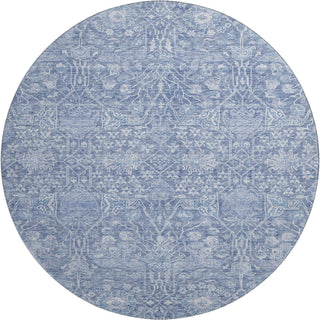 Piper Looms Mayfield Global AMF1133 Denim Machine Washable Area Rug Round Main Image