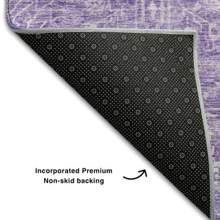 Piper Looms Mayfield Global AMF1133 Plum Machine Washable Area Rug Backing Image