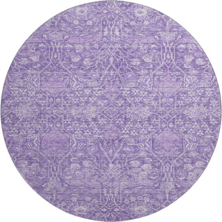 Piper Looms Mayfield Global AMF1133 Plum Machine Washable Area Rug Round Main Image