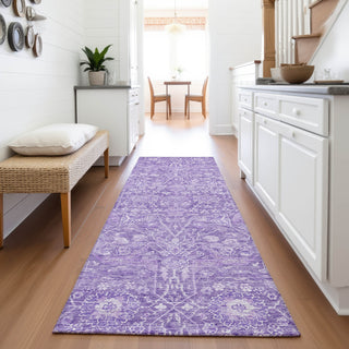 Piper Looms Mayfield Global AMF1133 Plum Machine Washable Area Rug Runner Lifestyle Image Feature