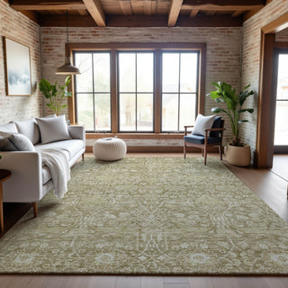Piper Looms Mayfield Global AMF1133 Taupe Machine Washable Area Rug Lifestyle Image Feature