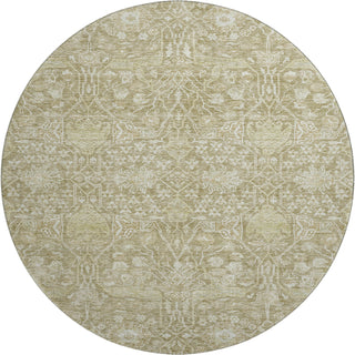 Piper Looms Mayfield Global AMF1133 Taupe Machine Washable Area Rug Round Main Image