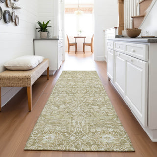 Piper Looms Mayfield Global AMF1133 Taupe Machine Washable Area Rug Runner Lifestyle Image Feature