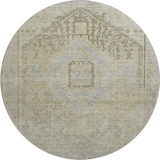 Piper Looms Mayfield Global AMF1134 Taupe Machine Washable Area Rug Round Main Image
