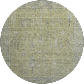 Piper Looms Mayfield Global AMF1135 Aloe Machine Washable Area Rug Round Main Image