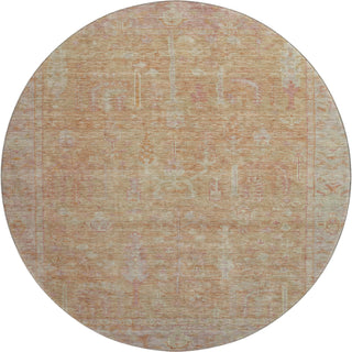 Piper Looms Mayfield Global AMF1135 Coral Machine Washable Area Rug Round Main Image