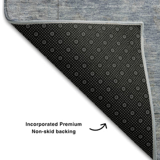 Piper Looms Mayfield Global AMF1135 Denim Machine Washable Area Rug Backing Image