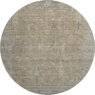 Piper Looms Mayfield Global AMF1135 Tan Machine Washable Area Rug Round Main Image