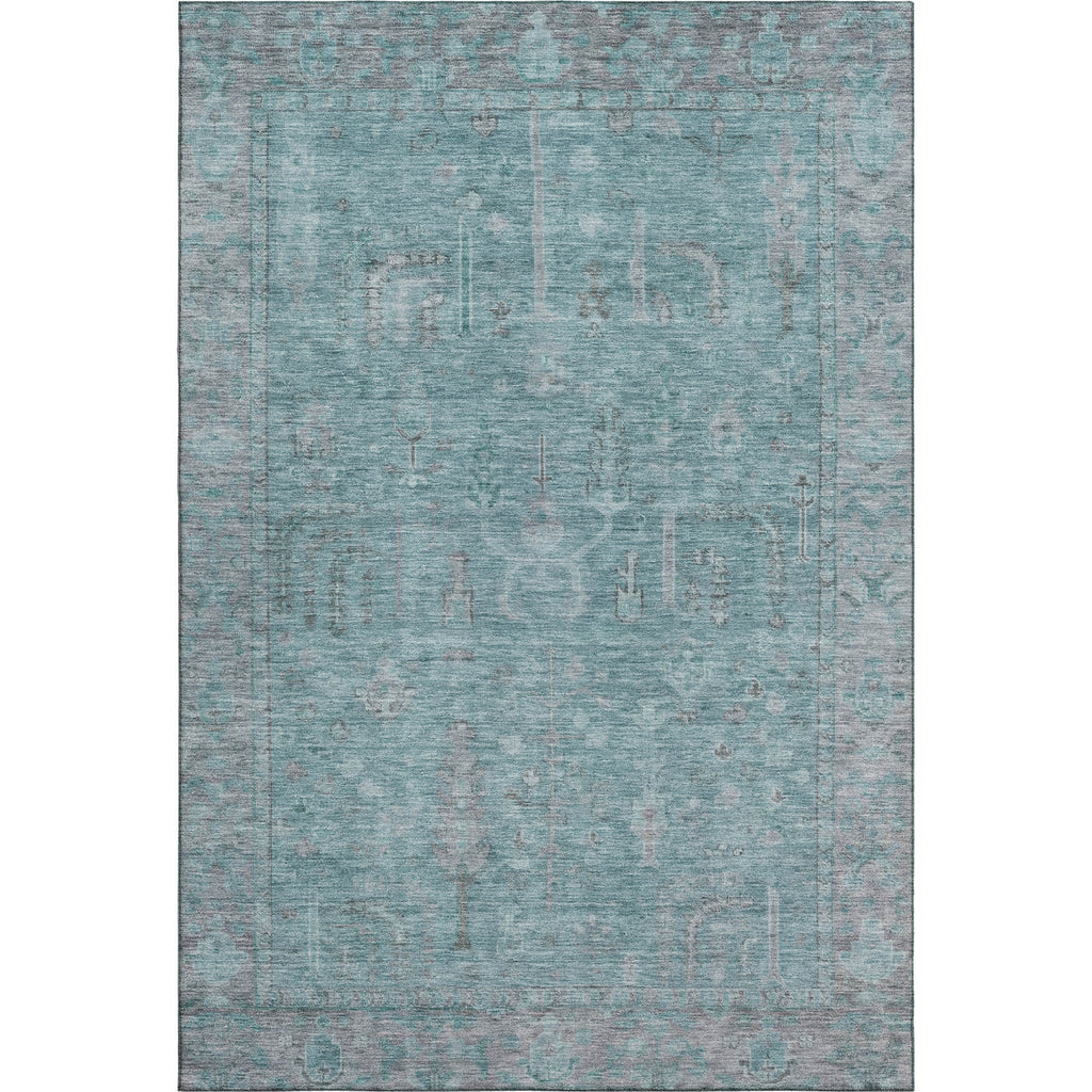 Piper Looms Mayfield Global AMF1135 Teal Machine Washable Area Rug main image