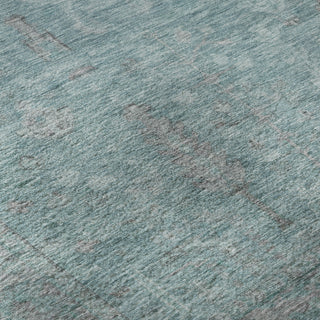 Piper Looms Mayfield Global AMF1135 Teal Machine Washable Area Rug Swatch Image