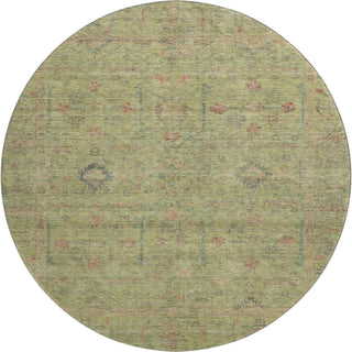 Piper Looms Mayfield Global AMF1136 Aloe Machine Washable Area Rug Round Main Image