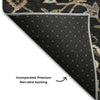 Piper Looms Mayfield Global AMF1137 Black Machine Washable Area Rug Backing Image