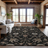 Piper Looms Mayfield Global AMF1137 Black Machine Washable Area Rug Lifestyle Image Feature