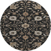 Piper Looms Mayfield Global AMF1137 Black Machine Washable Area Rug Round Main Image