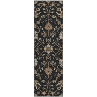 Piper Looms Mayfield Global AMF1137 Black Machine Washable Area Rug Runner Main Image